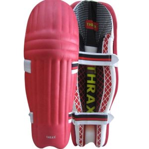 Thrax Ultra Light Batting Pads Color Red (Mens Size Righthanded)