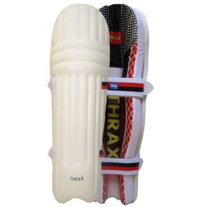 Thrax Ultra Light Molded Batting Pads White (Black Red Backside) (Mens Size Right And Left handed)
