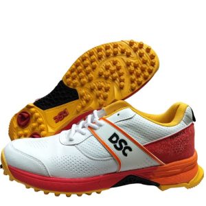 DSC JAffa RDYL Neo 25 Cricket Shoes White Red Yellow